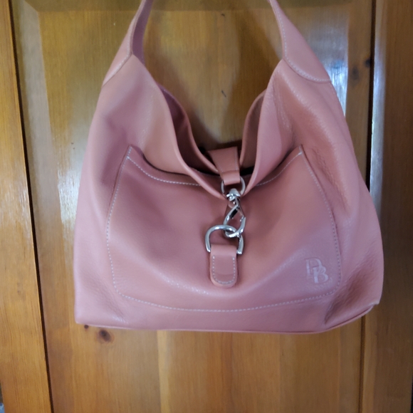 Elegant Peach Leather Shoulder Bag - Picture 14 of 15